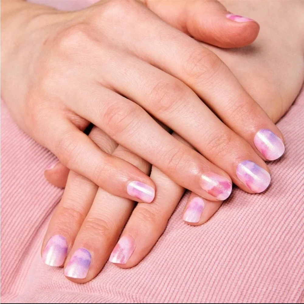 *Retired* Color Street: Painted Dawn | Pastel Pink Clouds Watercolor Purple - Picture 2 of 12